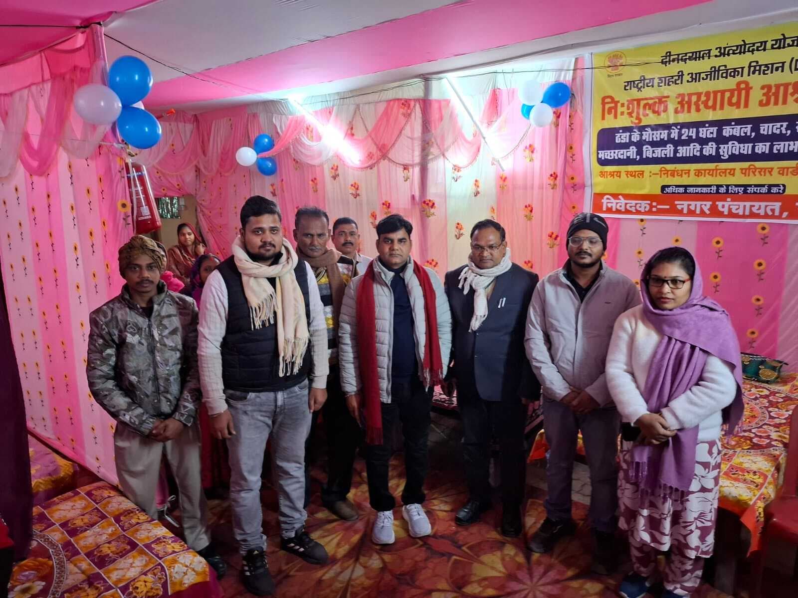 मनिहारी नगर में ठंड में ठहरने व भोजन की निशुल्क व्यवस्था