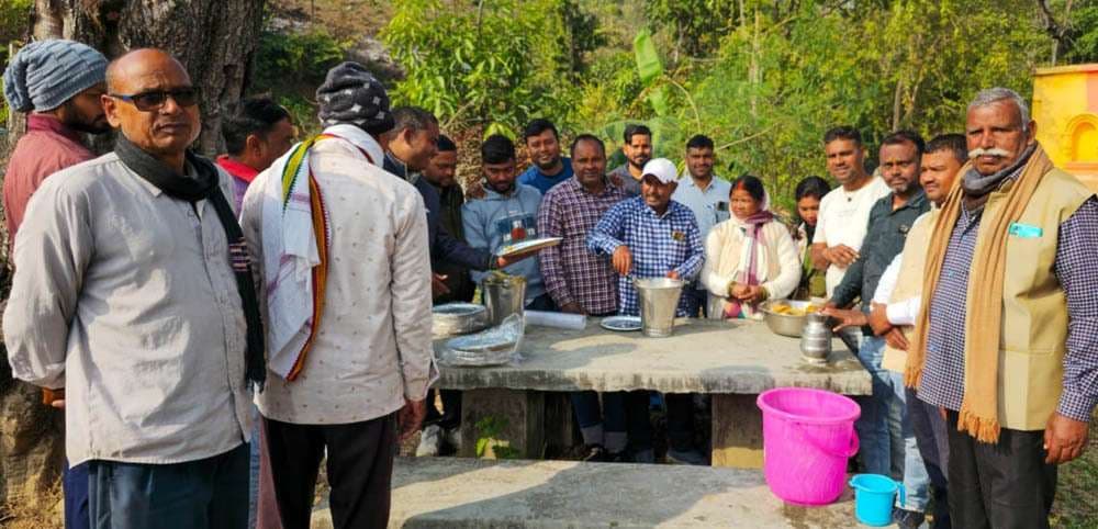 महादेव मठ मंदिर में तुलसी पूजा को लेकर भंडारा