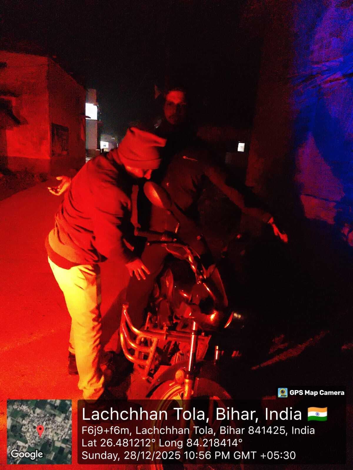 चोरी, लूट व छिनतई जैसी घटनाओं को लेकर रात्रि गश्ती चेकिंग से अपराधियों में हड़कंप