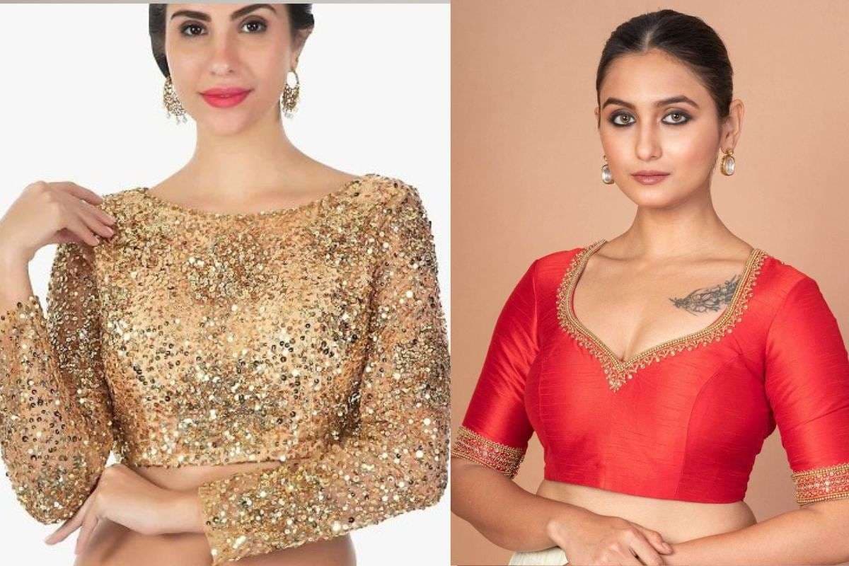 golden embroidered blouse (Image Source: pinterest)