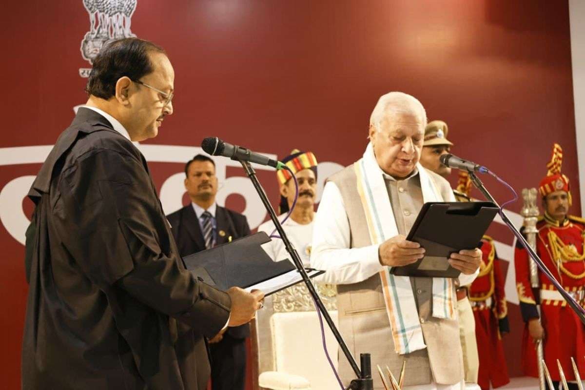 Justice Sangam Kumar Sahu taking Oath as the Chief Justice of Patna High Court