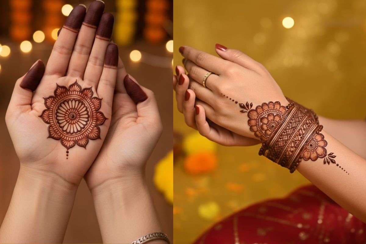 Last minute easy and simple mehndi design for lohri