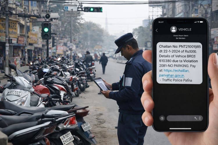 Patna News: सावधान पटना,अब नो-पार्किंग में गाड़ी खड़ी की तो सीधे मोबाइल पर आएगा मैसेज, कटेगा चलान