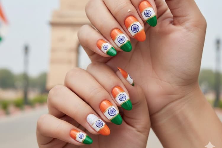 Republic Day Nail Art Designs: इस गणतंत्र दिवस नाखूनों पर चढ़ाएं देशभक्ति का रंग, देखें बेस्ट नेल आइडियाज
