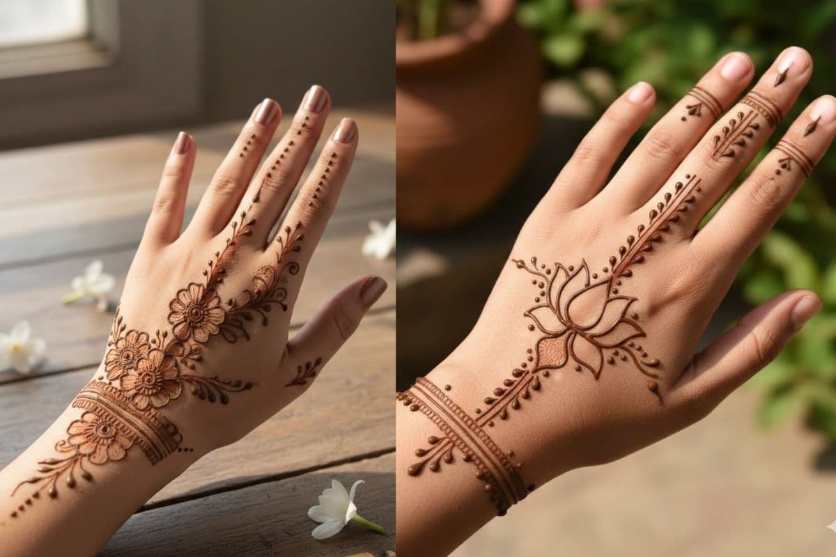 Simple Mehndi Designs for Hand with Images in Hindi