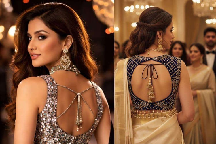 Sleeveless Blouse Design For Party Look: इन शानदार स्लीवलेस ब्लाउज डिजाइन से पार्टी लुक में लगाएं चार चांद