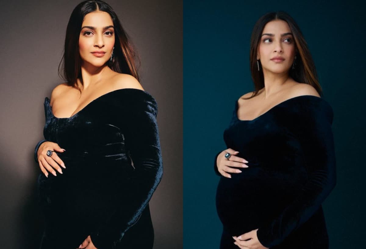 Sonam Kapoor: ब्लू वेलवेट ड्रेस में नजर आईं सोनम कपूर, बेबी बंप के साथ इवेंट में पहुंची एक्ट्रेस