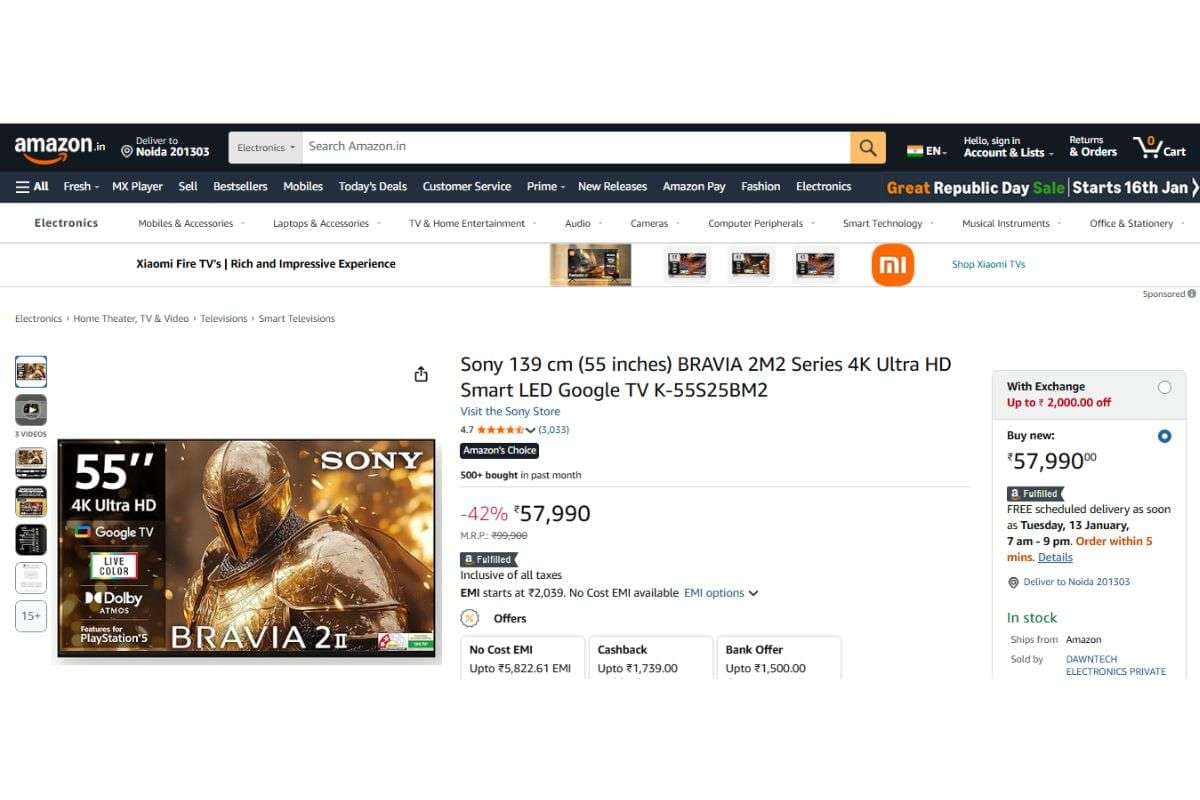 Sony BRAVIA 2M2 Series 4K Ultra HD (55 inches)