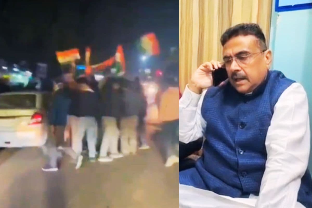 चंद्रकोना में शुभेंदु अधिकारी पर जानलेवा हमला! थाने में धरना पर बैठे बंगाल के नेता प्रतिपक्ष
