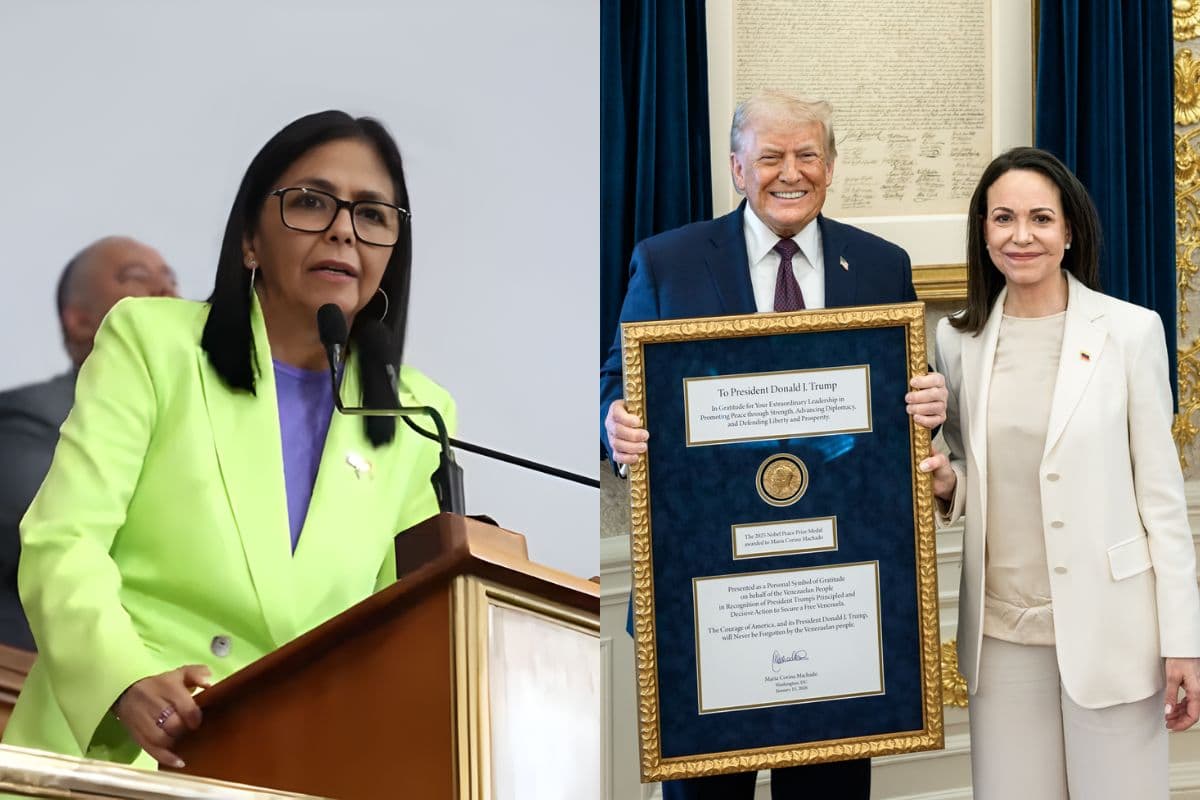 Venezuela interim president Delcy Rodriguez clarified her position amid Donald Trump-Maria Corina Machado Meet.