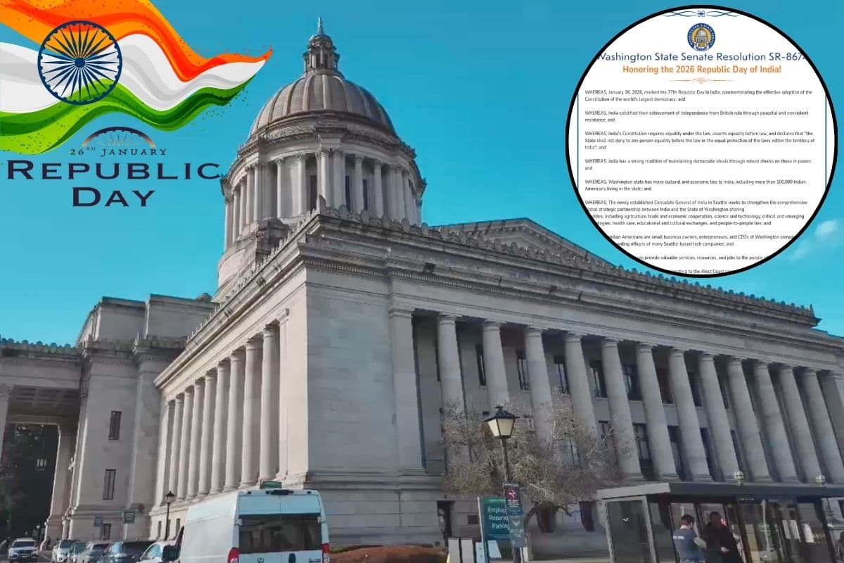 Washington State Senate of US adopts resolution honouring 26 January as India's Republic Day.