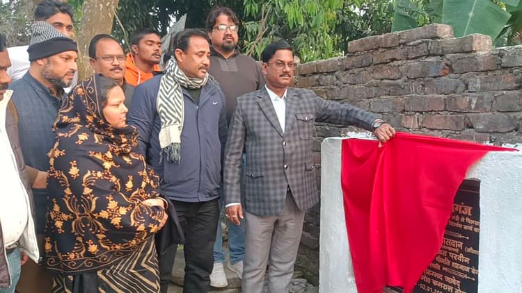 दो करोड़ 42 लाख की लागत से बनने वाले पुल निर्माण कार्य का नप अध्यक्ष ने किया शिलान्यास