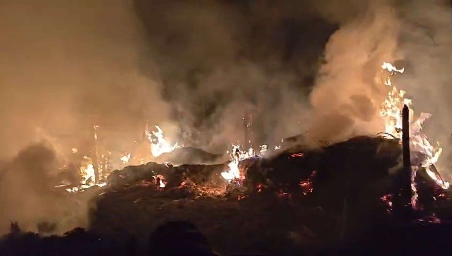 भीषण अगलगी में सात घर जले, 20 बकरियों की मौत