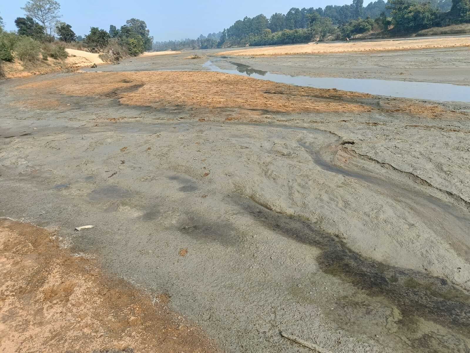 एनटीपीसी टंडवा के फ्लाई ऐश से प्रदूषित हो रही गरही नदी