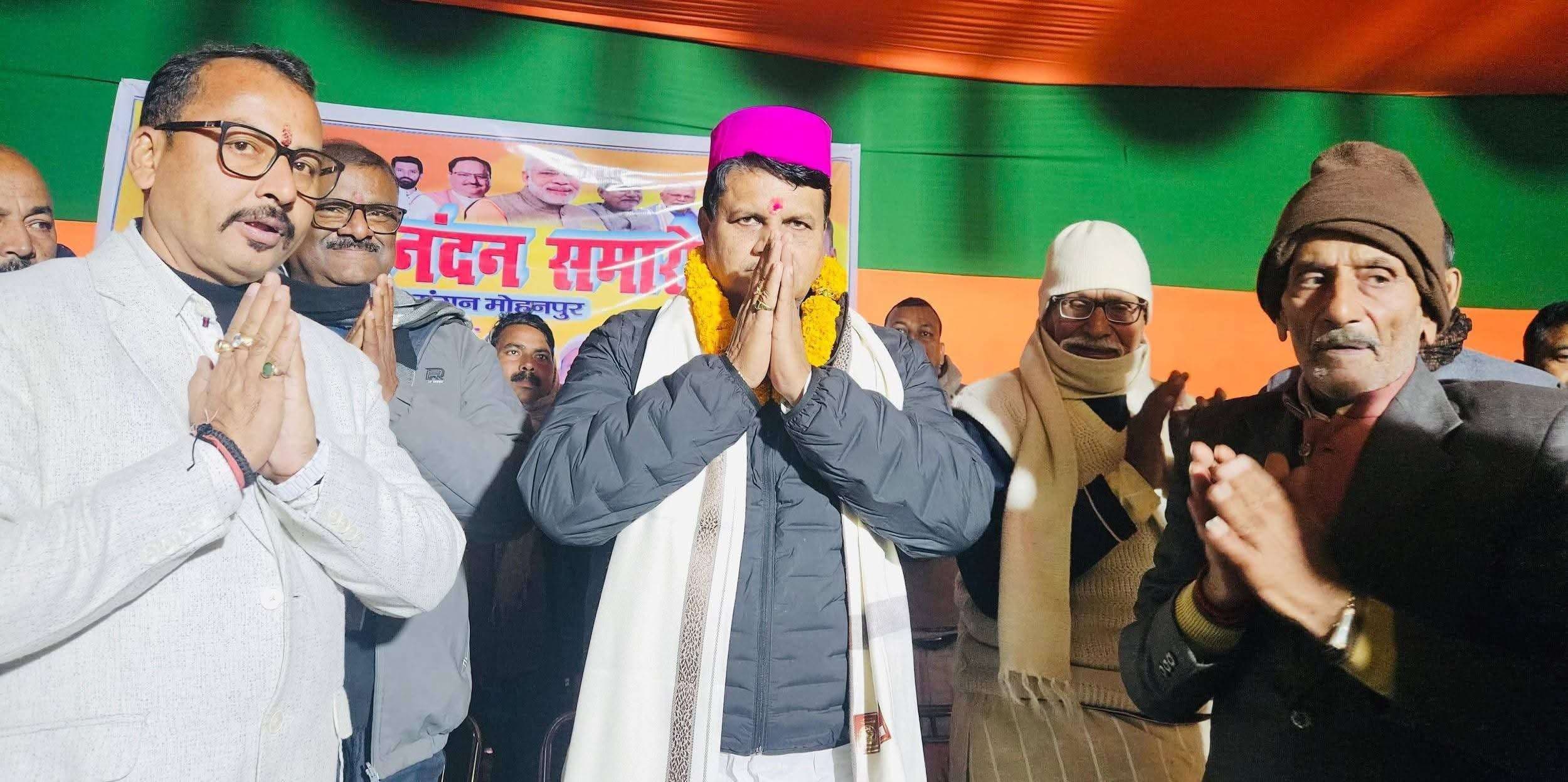 मोहनपुर में विधायक संजय सिंह का भव्य अभिनंदन, उमड़ा जनसैलाब