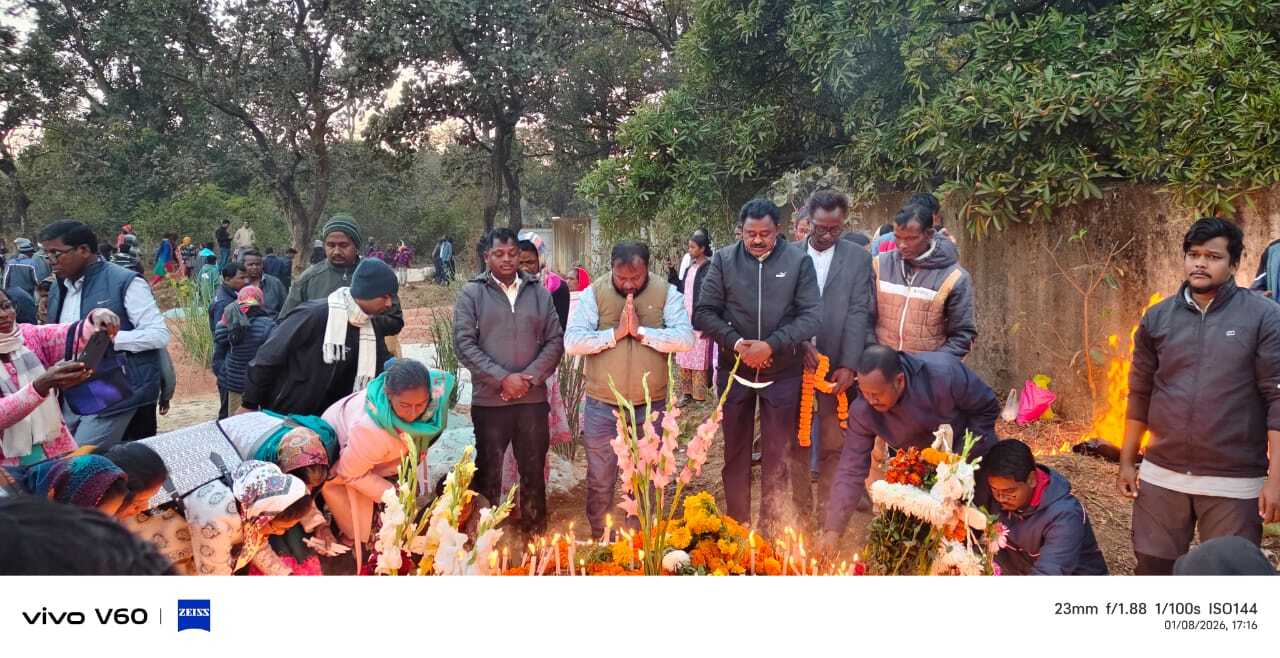 विधायक व जिलाध्यक्ष ने सुनील भेंगरा को दी श्रद्धांजलि