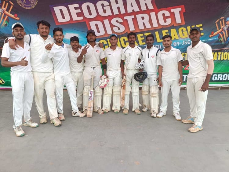 Deoghar news : सत्संग-इलेवन ने डीसीए ब्लैक को 41 रनों से, डीसीए-ब्लू ने मां मनसा-ए को छह विकेट से हराया