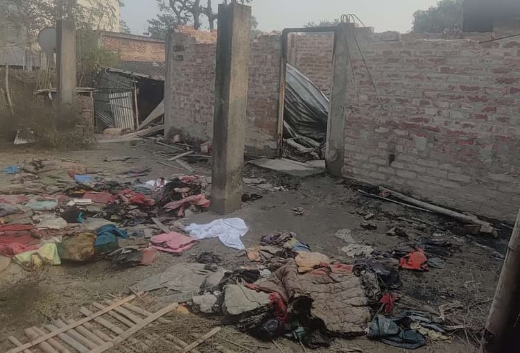 बिड़नियां में गैस रिसाव से पांच घर जले, लाखों की क्षति