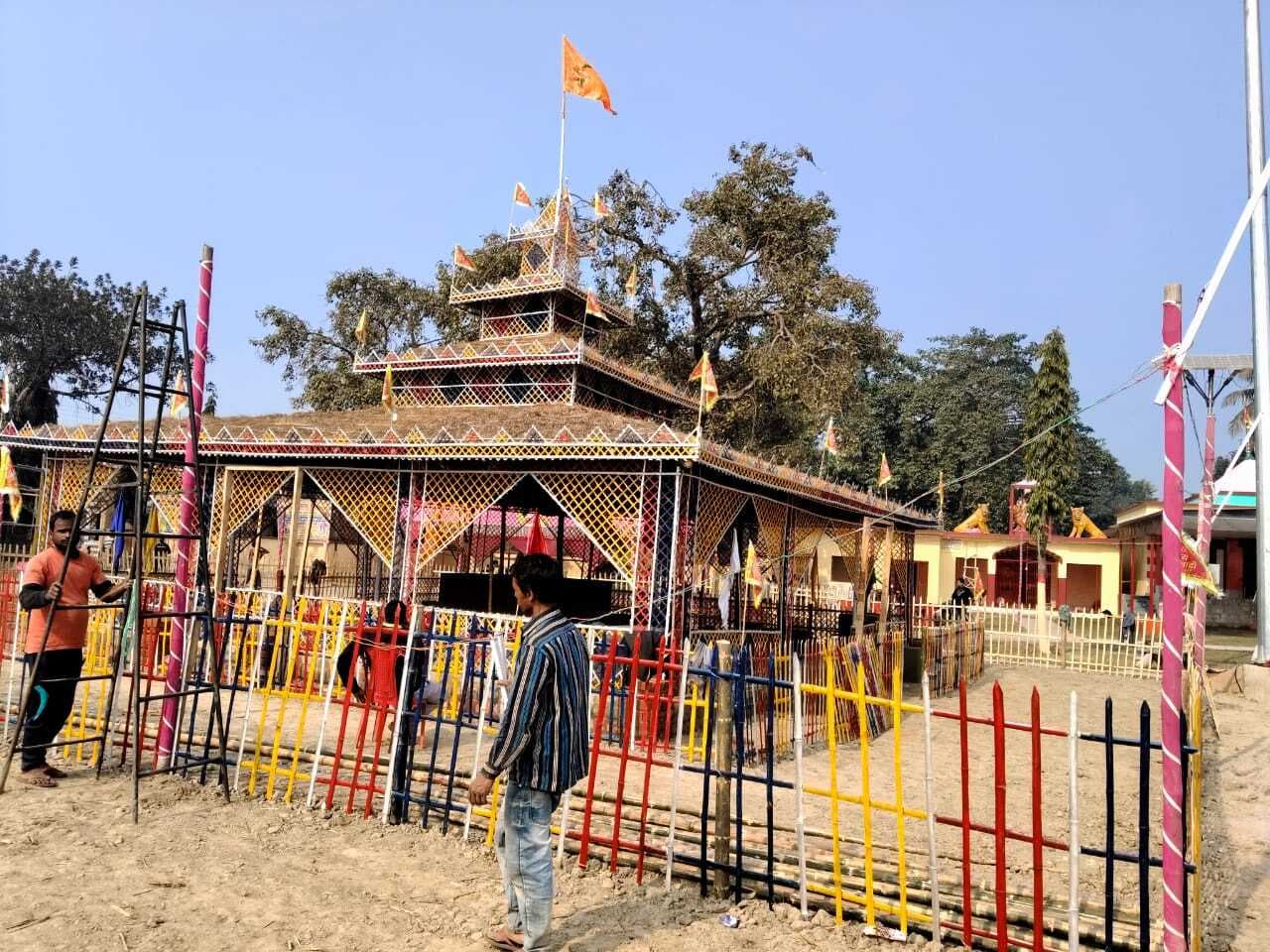 शतचंडी महायज्ञ की भव्य तैयारी, काशी के विद्वान पंडितों की देखरेख में बन रहा दिव्य यज्ञ मंडप