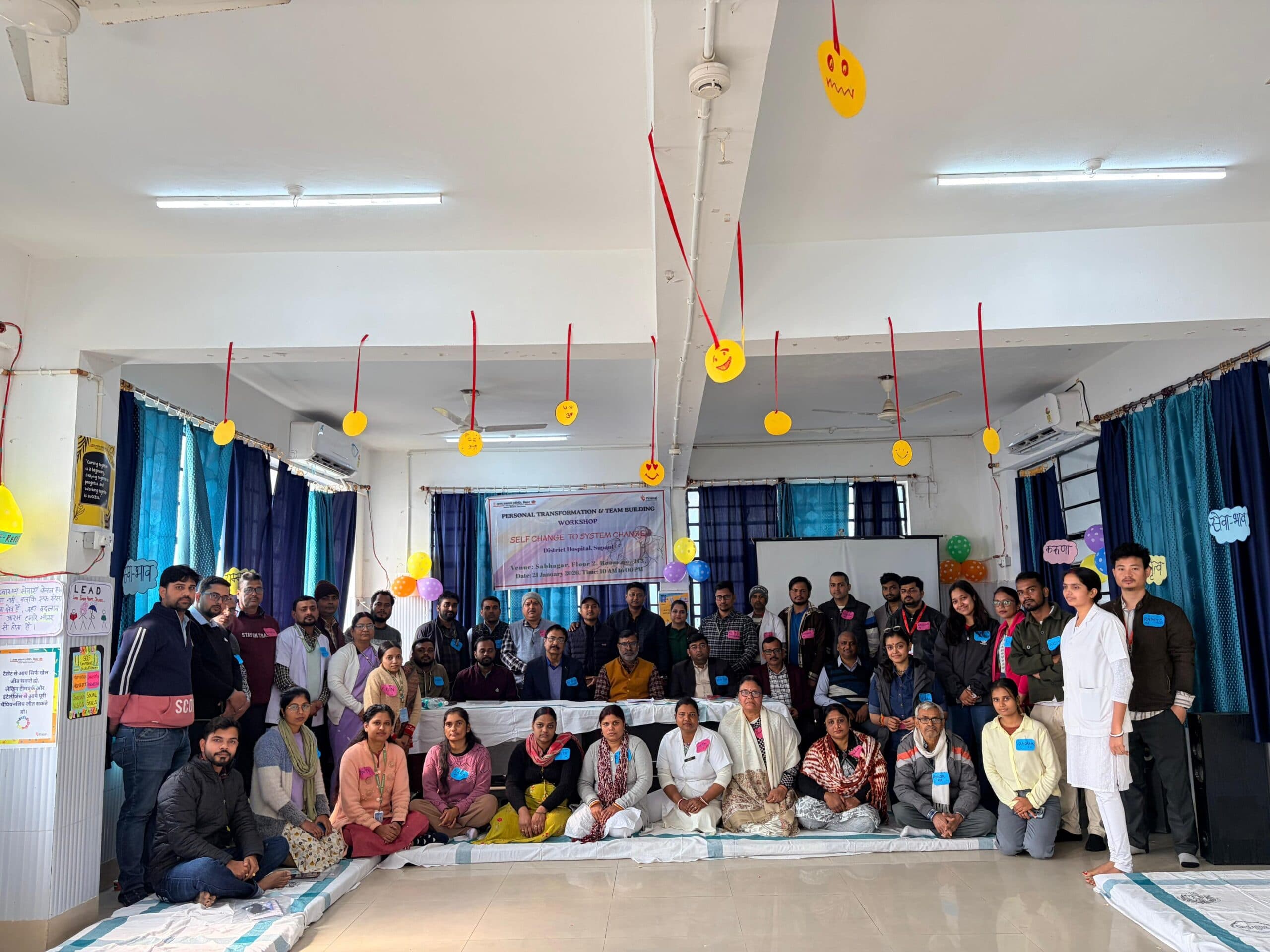 सदर अस्पताल में व्यक्तिगत परिवर्तन व टीम बिल्डिंग पर कार्यशाला आयोजित