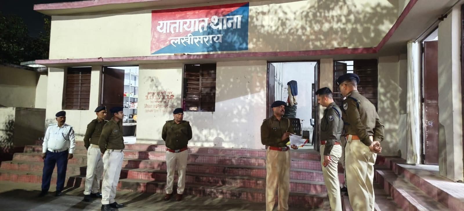 यातायात थाना का एसपी ने लिया जायजा