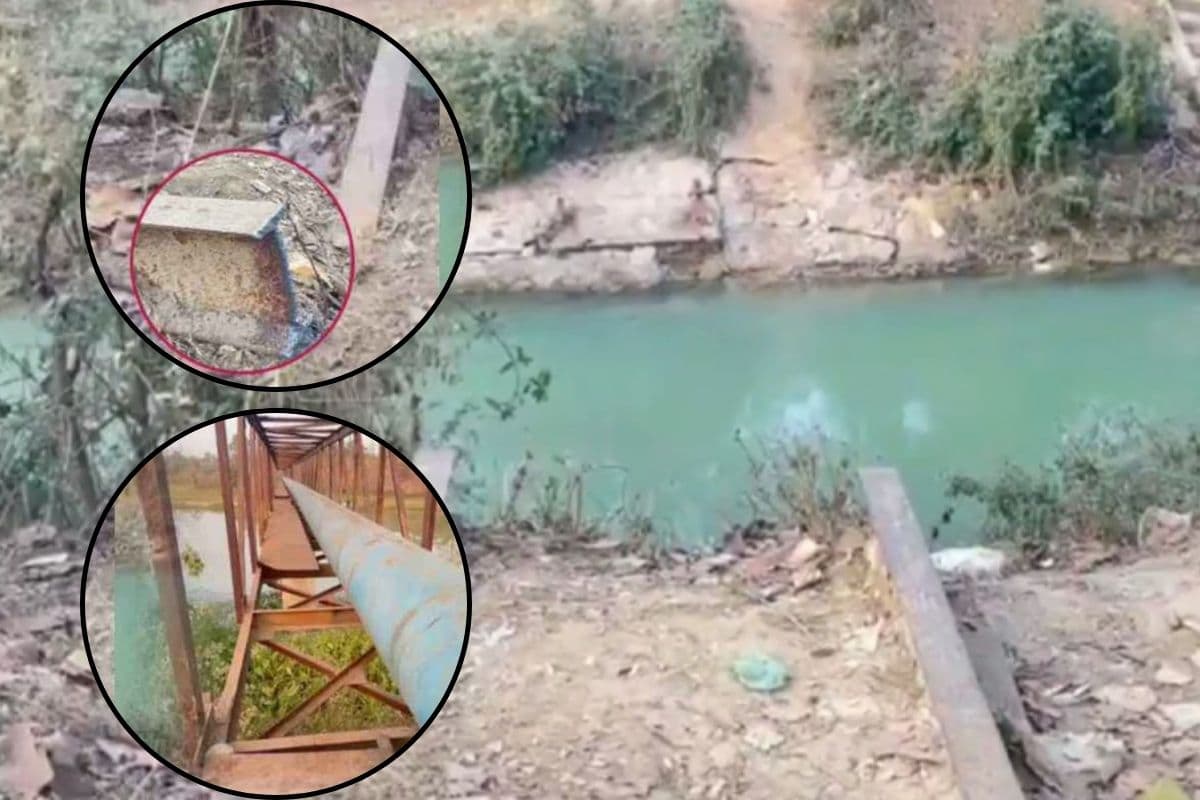 40-year-old 10-ton iron bridge stolen overnight in Korba Chhattisgarh 5 people arrested so far.