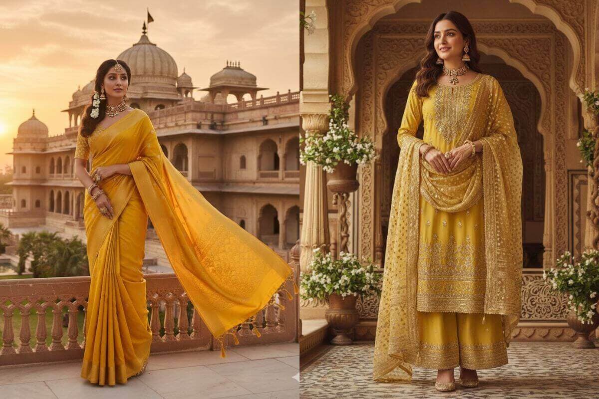 Saraswati Puja Special Yellow Outfit Ideas: सरस्वती पूजा के दिन पहनें ये येलो रंग के आउटफिट और पाएं खूबसूरत लुक