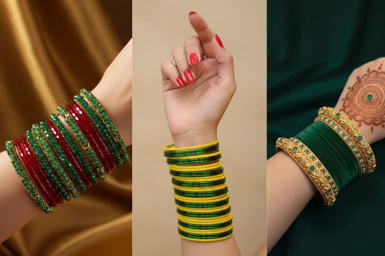 हरी चूड़ियों के साथ ट्राई करें ये 3 बेस्ट कॉन्ट्रास्ट बैंगल्स, मिलेगा परफेक्ट लुक