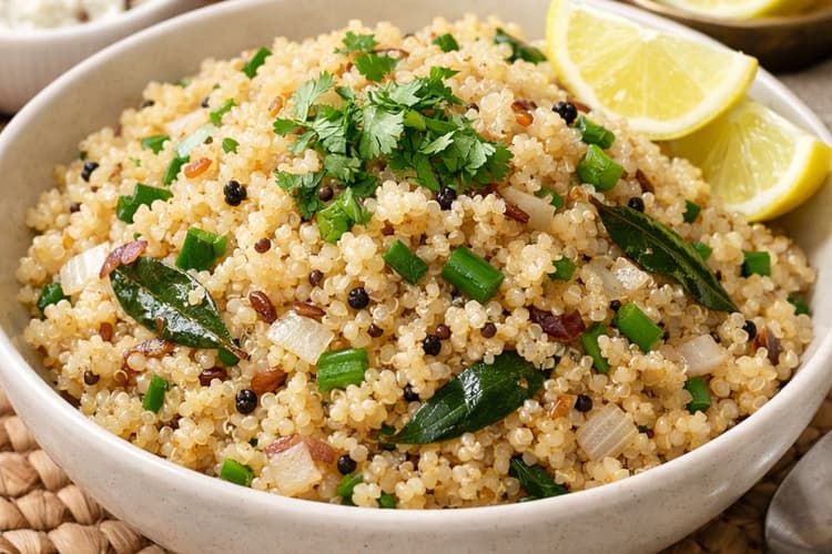 हेल्दी ब्रेकफास्ट के लिए बनाएं आसान प्लेन क्विनोआ उपमा