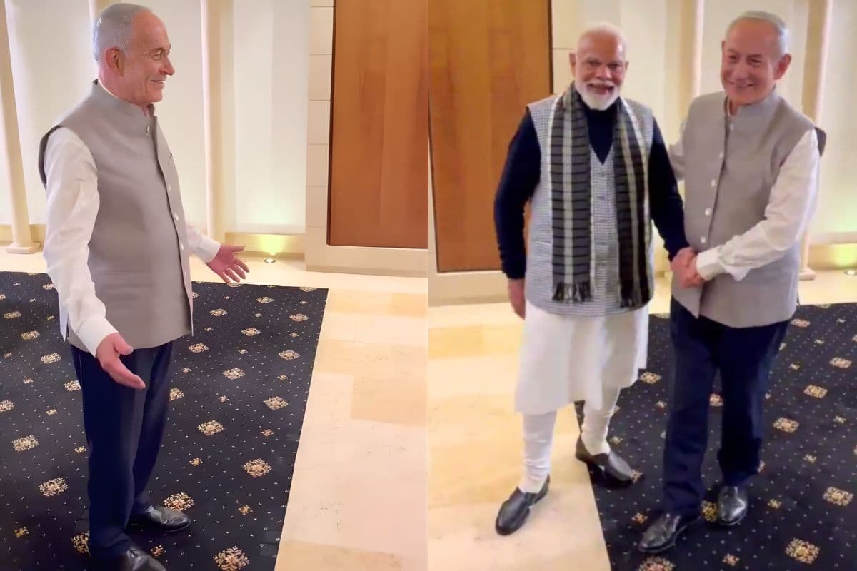 Pm modi israel visit netanyahu surprise wearing modi jacket