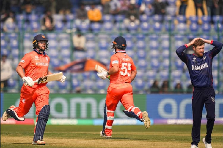 नामीबिया के खिलाफ नीदरलैंड्स की जीत से पॉइंट्स टेबल में भूचाल, पाकिस्तान को लगा झटका