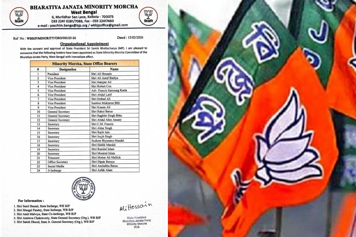 West Bengal BJP Minority Morcha Office Bearers List
