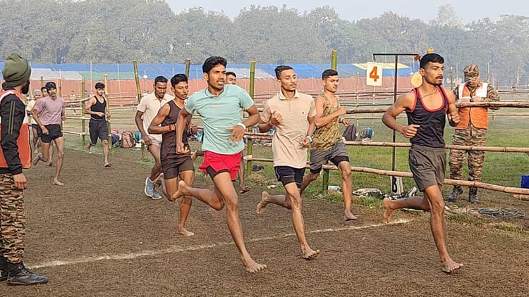 अग्निवीर भर्ती रैली: पांचवें दिन चार जिले के 560 युवाओं ने लगायी दौड़, 496 को दौड़ में मिली सफलता