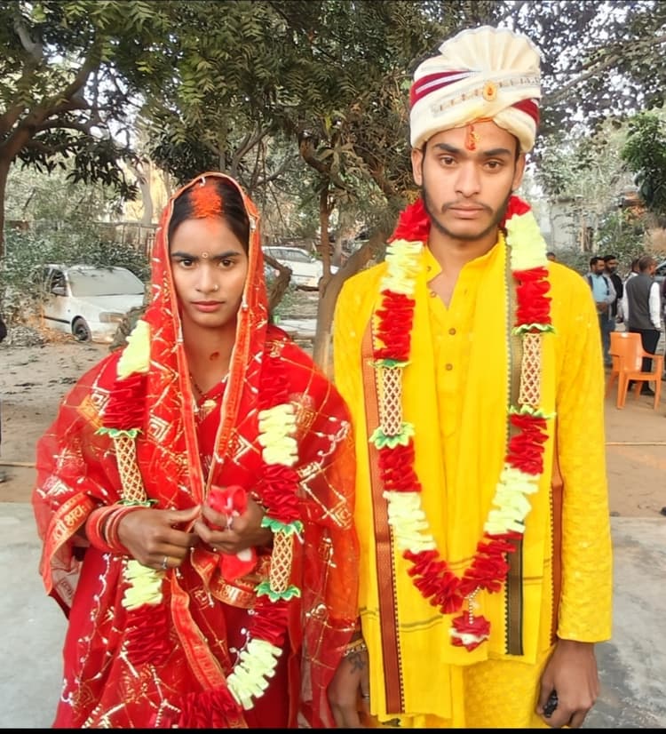 घर से भागे बालिग प्रेमी जोड़े को पुलिस ने मंदिर में करायी शादी