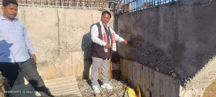पुल निर्माण कार्य का विधायक ने किया निरीक्षण