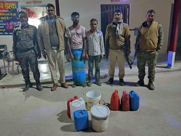 सीमावर्ती क्षेत्र में पुलिस की बड़ी कार्रवाई, 65 लीटर शराब जब्त