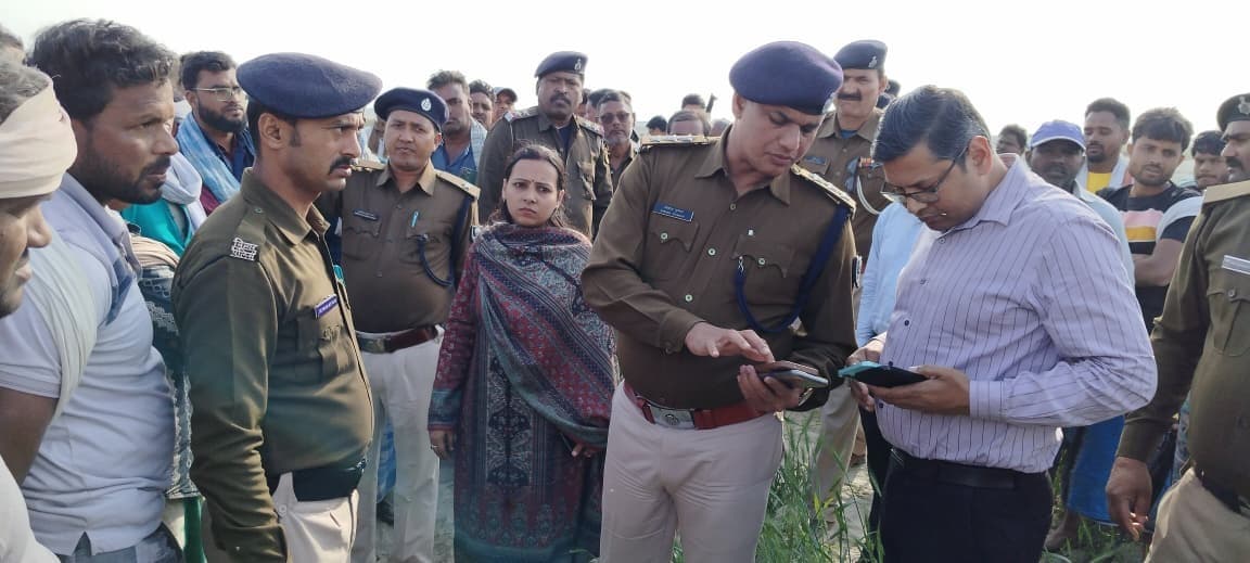 काला दियारा बसंतपुर में 116 रैयतों की जमीन मापी को पहुंचा प्रशासन