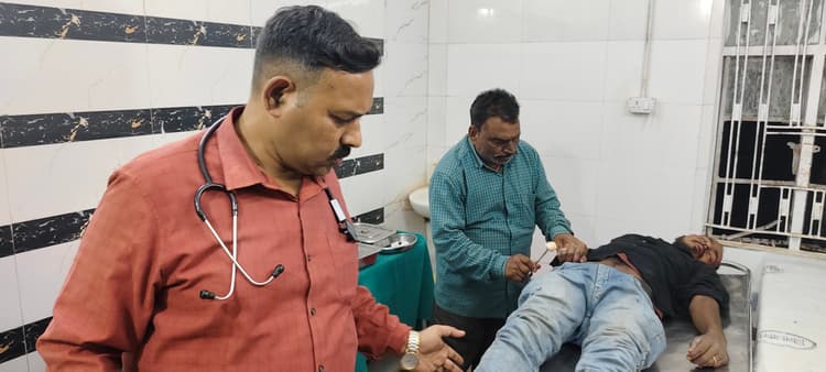 गुड़िया मोड़ पर सड़क हादसे में युवक घायल