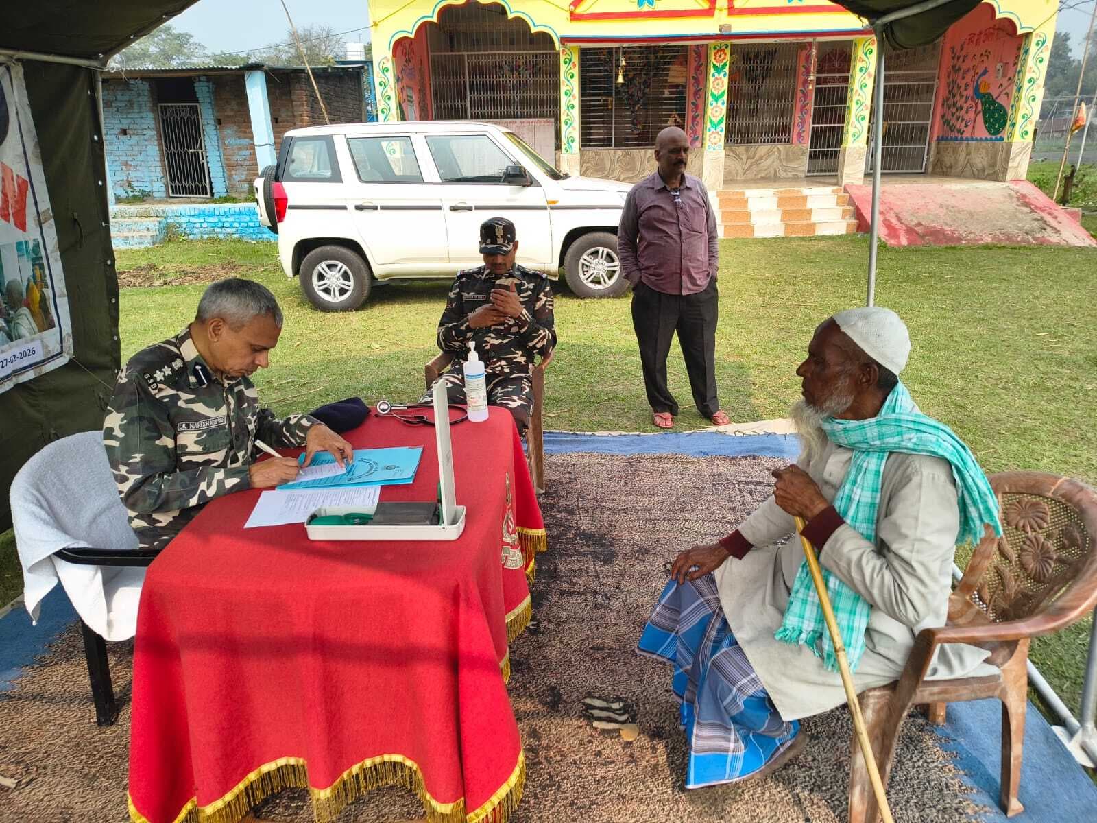 एसएसबी ने लगाया निःशुल्क मानव चिकित्सा शिविर