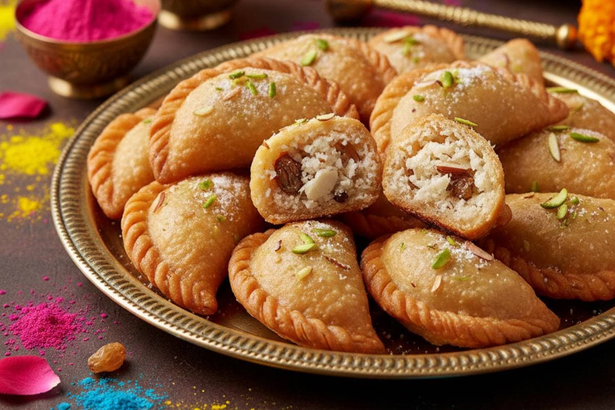 इस होली घर पर बनाएं खोया सूजी गुजिया, स्वाद ऐसा बाजार की मिठाइयों को भी कर दे फीका इस होली घर पर बनाएं खोया सूजी गुजिया, स्वाद ऐसा बाजार की मिठाइयों को भी कर दे फीका