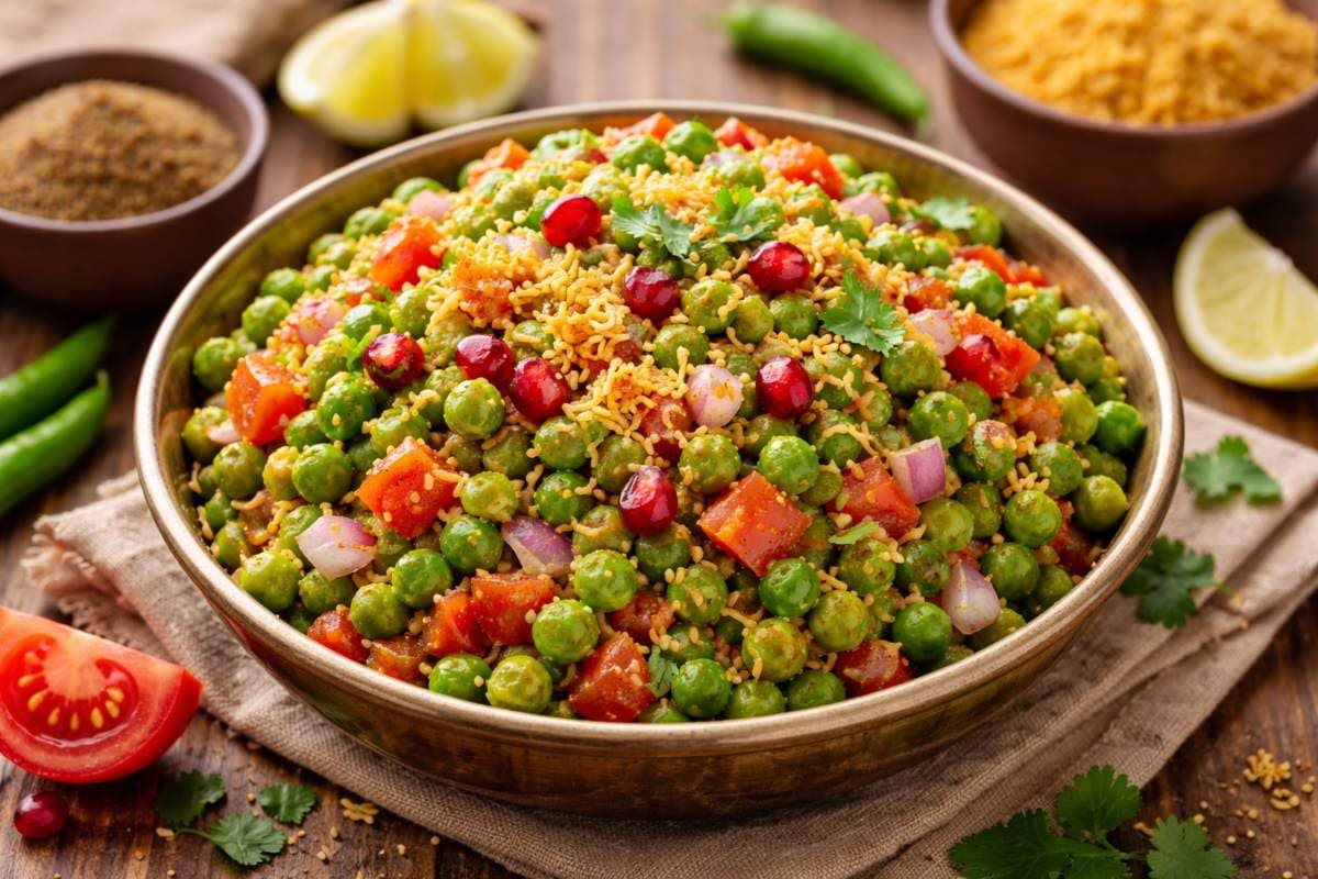 स्ट्रीट फूड जैसा स्वाद लेकिन घर की साफ-सफाई के साथ, जानें स्पाइसी मटर चाट बनाने की आसान रेसिपी