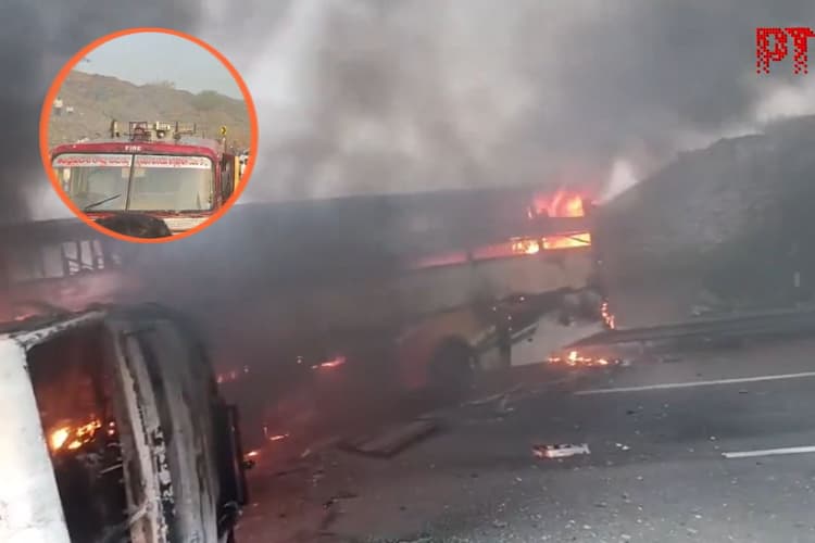 Video: आंध्र प्रदेश में बस और ट्रक की टक्कर, 14 लोग जिंदा जले, वीडियो आया सामने