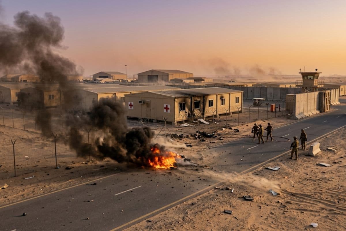 Iran Attacks Australian Military Base al minhad uae / Ai Image