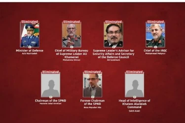 इजरायल ने खत्म कर दी ईरानी सेना की लीडरशिप, 7 बड़े अधिकारी मारे गए