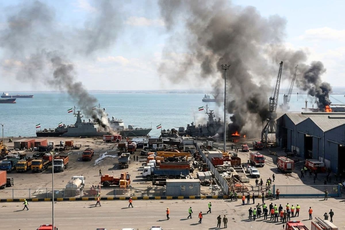 Israel Attack Iran Caspian Sea Port russia drone supply chain / Ai Image