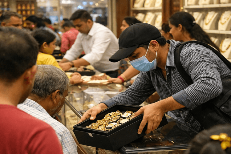 ज्वैलरी शॉप में ग्राहक बनकर आए बदमाश, आंख में धूल झोंककर 22 लाख का गहना लेकर फरार