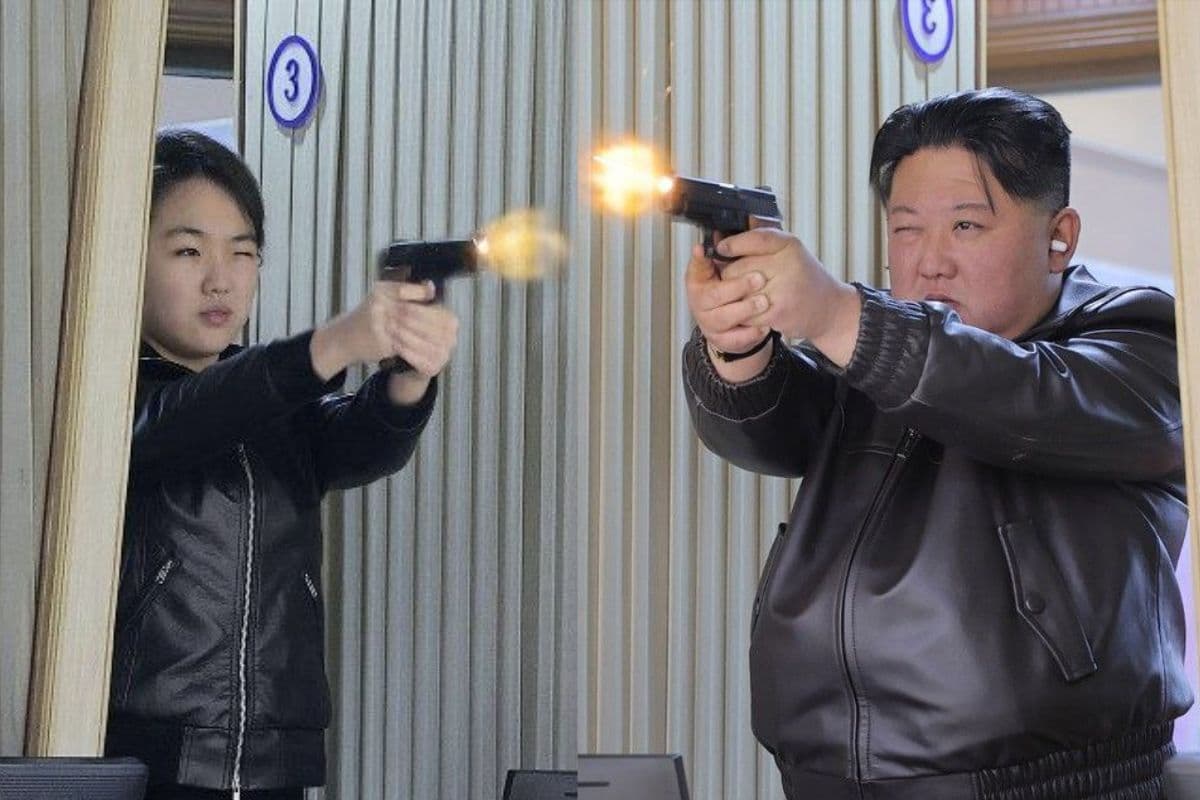 Kim Jong Un Daughter Kim Ju Ae seen firing arms factory