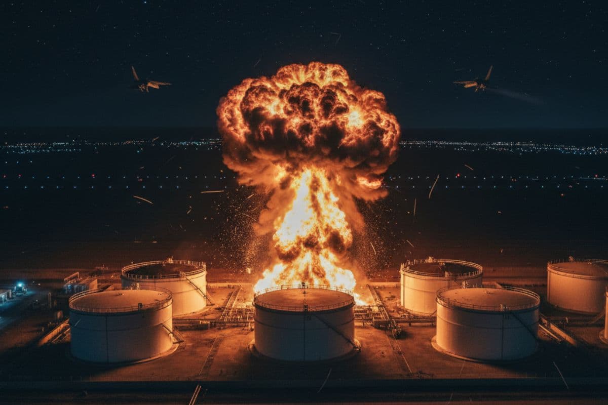 Pakistan Airstrike Afghanistan Kandahar Fuel Depot / Ai Image