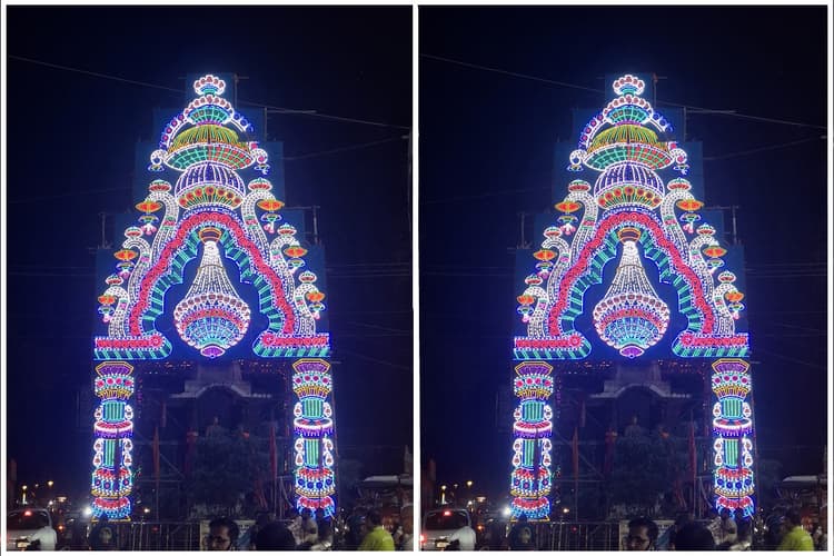 रामनवमी पर इलेक्ट्रॉनिक लाइट से सज गया मेदिनीनगर, छहमुहान पर लगा 55 फीट का टावर