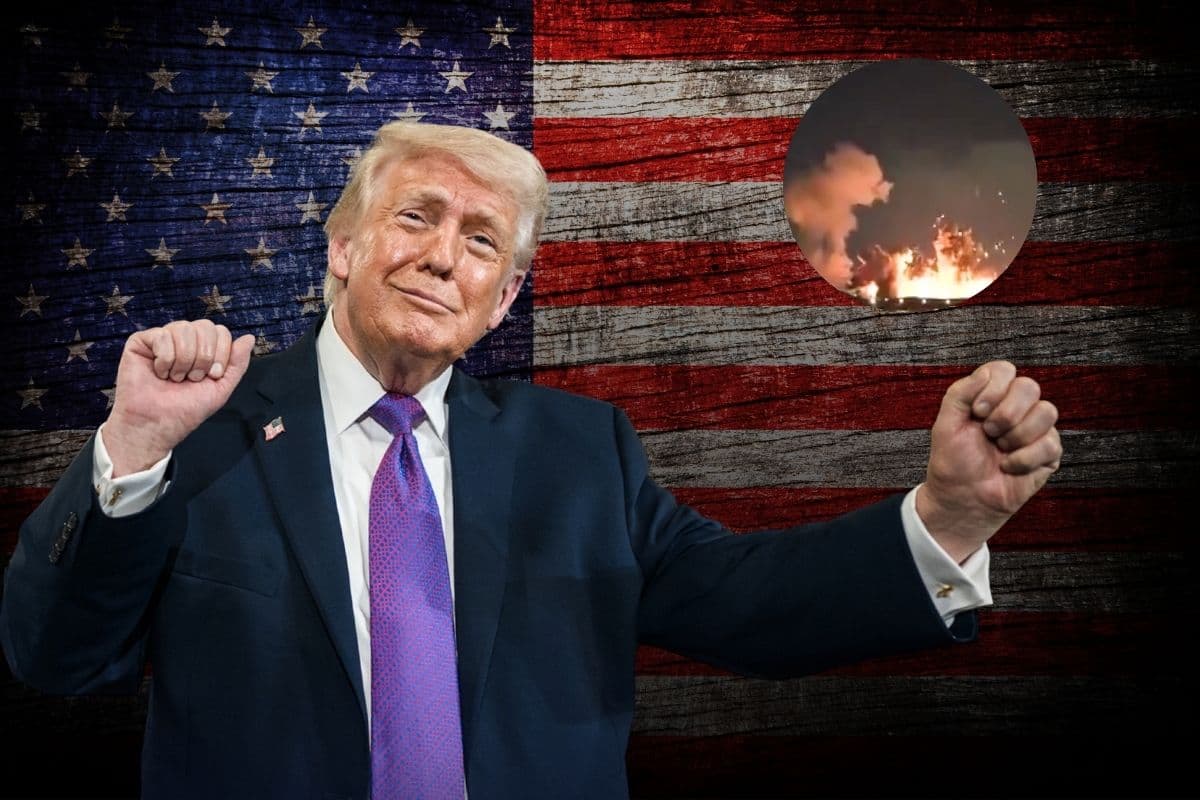 Trump Iran War explosion video nuclear threat isfahan